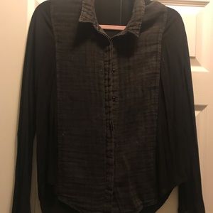 Dark brown BDG button down shirt